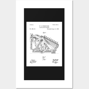 Adding Machine Patent - Accountant Accounting Office Art - White Posters and Art